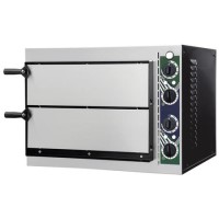 HOSTEK NEVO 2/40 Twin Deck Electric Pizza Oven Up to 2 x 14" Pizzas 2.4kW  Up to 450C. Made In Italy. 13 Amp.