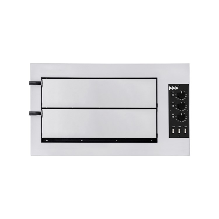 Hostek Nevo 2/50 3T Italian Twin Deck Pizza Oven, 2 x 18" or 8 x 8" Pizzas, 1 Phase