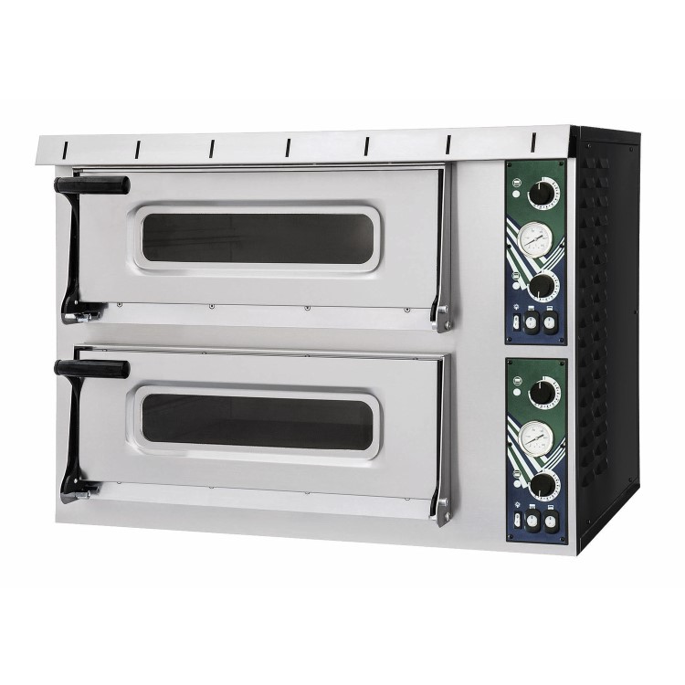 Hostek Nevo 2/50 PLUS Premium Italian Made Twin Deck Pizza Oven 2 x 18" Pizza or 8 x 8" Pizza. Up To 450C. Electric Single Phase 8kW