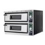 Hostek Estra 44 Superior Italian Manufactured Large Twin Deck Electric Pizza Oven 8 x 14" Pizza. Up To 450C. Single Phase 12kW
