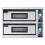 Hostek Estra 44 Superior Italian Manufactured Large Twin Deck Electric Pizza Oven 8 x 14" Pizza. Up To 450C. Single Phase 12kW