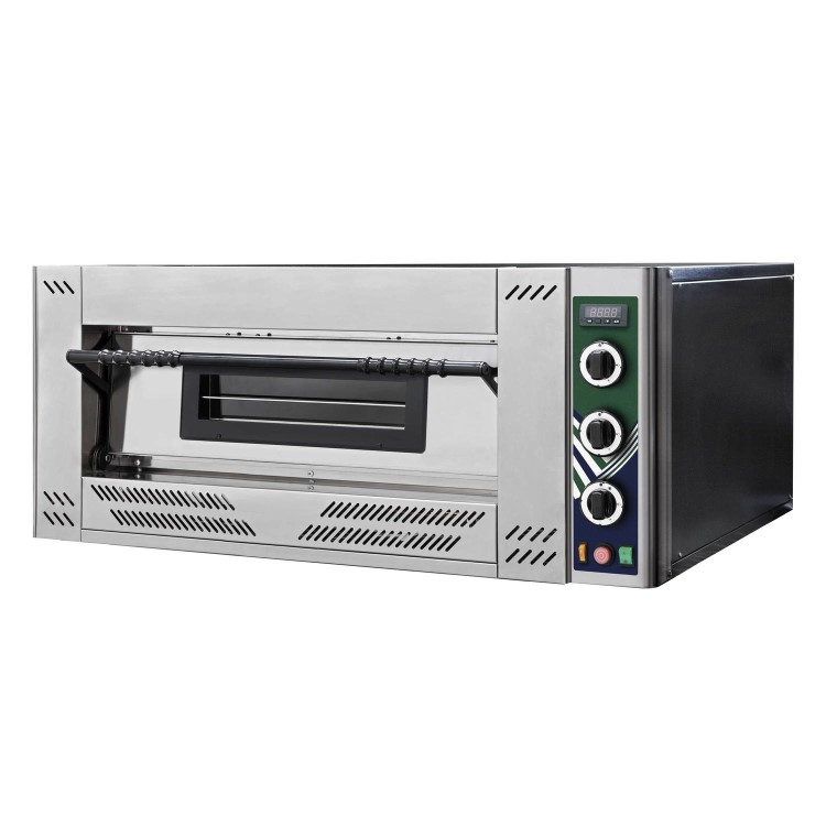 Hostek Alfa GAS XL 4 Premium Italian Manufactured Large Single Deck Gas Pizza Oven 4 x 14" Pizza. 61000 BTU - 18kW. Up To 450C
