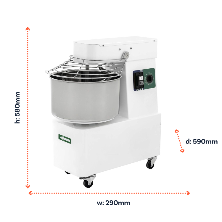 Hostek IBM10 Italian Countertop Spiral Dough Mixer - 10 Ltr, 8kg