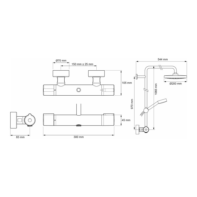 Mira Relate Dual Thermostatic Mixer Shower
