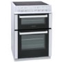 GRADE A2  - ElectriQ 60cm Double Oven Electric Cooker With Ceramic Hob - White