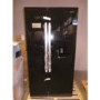 GRADE A3 - Heavy cosmetic damage - Beko ASD241B Black American Fridge Freezer With Non-plumbed Water Dispenser
