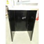 GRADE A2 - Light cosmetic damage - ElectriQ 90cm Curved Black Glass Cooker Hood Satin Black