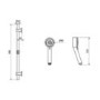 Round Shower & Slide Rail Kit