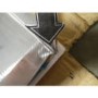 GRADE A3 - Heavy cosmetic damage - Baumatic BSB11SS 110 cm Splashback - Stainless Steel