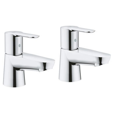 Grohe BauEdge Basin Pillar Taps