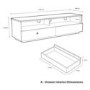 GRADE A2 - Light cosmetic damage - UKCF New York Gloss Black TV Cabinet - Up to 55 Inch