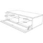 GRADE A2 - Light cosmetic damage - MDA Designs Curve 1000 Black TV Cabinet up to 50 inch