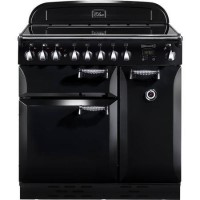Rangemaster Elan Ceramic 90cm Electric Range Cooker in Black