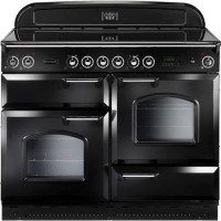 Rangemaster Classic Ceramic 110cm Electric Range Cooker in Black and Chrome