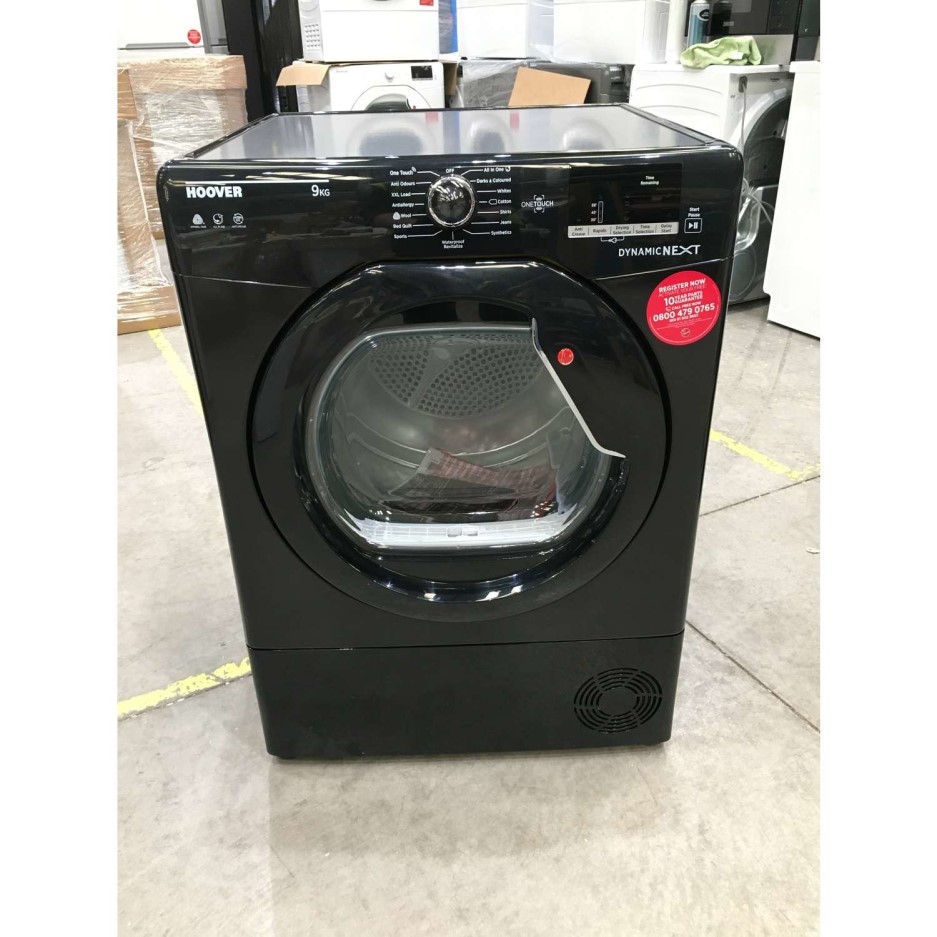Refurbished Grade A3 Hoover Dynamic Next DX C9DGB NFC 9 kg Condenser Tumble Dryer Black Refurbished Grade A3 Hoover Dynamic Next DX C9DGB NFC 9 kg Condenser Tumble Dryer Black