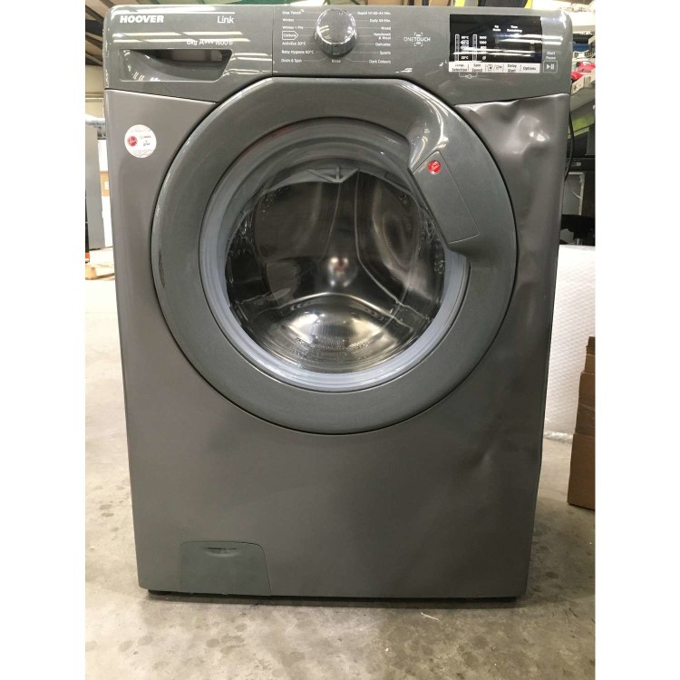 Refurbished Grade A3 - Hoover Link DHL 1682D3R-80 NFC 8 kg 1600 Spin Freestanding Washing Machine - Graphite