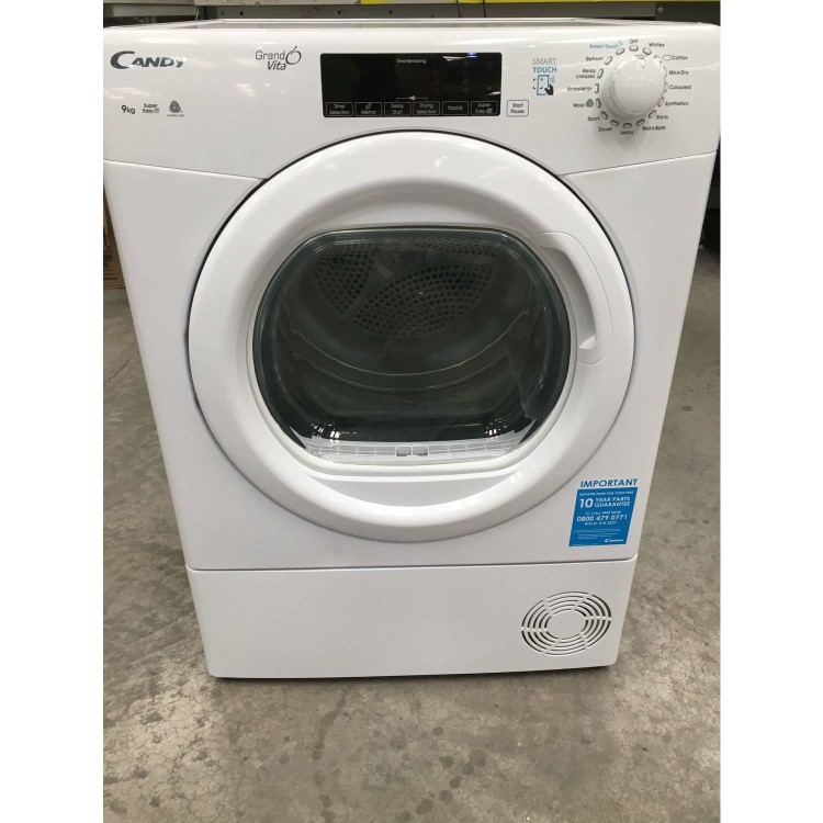 Refurbished Candy GSV C9TG Smart Freestanding Condenser 9KG Tumble Dryer White