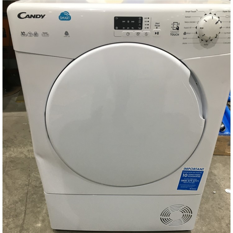 Refurbished Grade A3 - Candy CS C10LF-80 10kg Load Condenser Sensor Tumble Dryer with Smart Touch - White