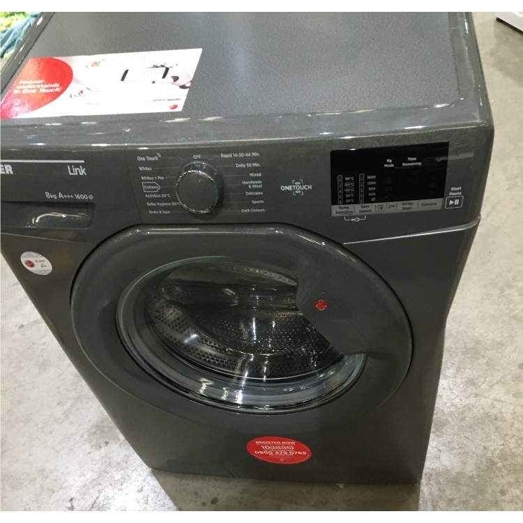 Refurbished Grade A3 - Hoover Link DHL 1682D3R NFC 8 kg 1600 Spin Washing Machine - Graphite