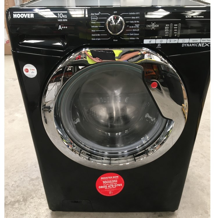Refurbished Grade A3 - Hoover Dynamic Next  DXOA 410C3B/1-80 Freestanding 10kg 1400 Spin Washing Machine - Black