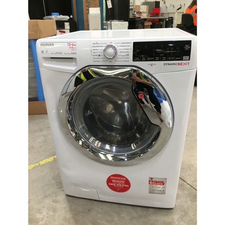 Refurbished Grade A3 - Hoover Dynamic WDWOAD 4106AHC WiFi 1400rpm 10 kg Washer Dryer - White