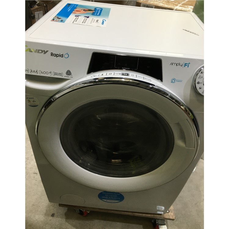 Refurbished Candy Rapido ROW141066DWHC Freestanding 10/6KG 1400 Spin Washer Dryer