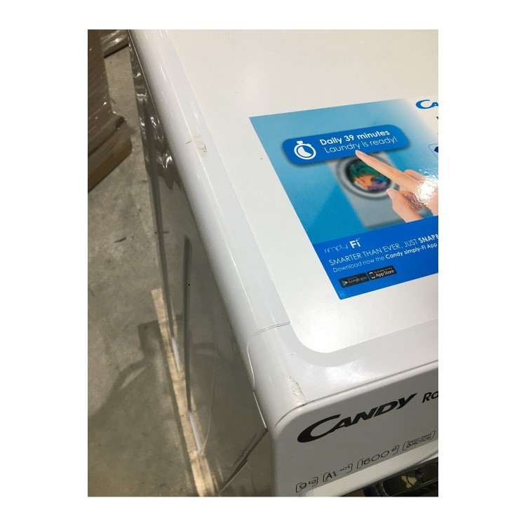 Refurbished Candy Rapido RO1695DWHC7 Freestanding 9KG 1600 Spin Washing Machine