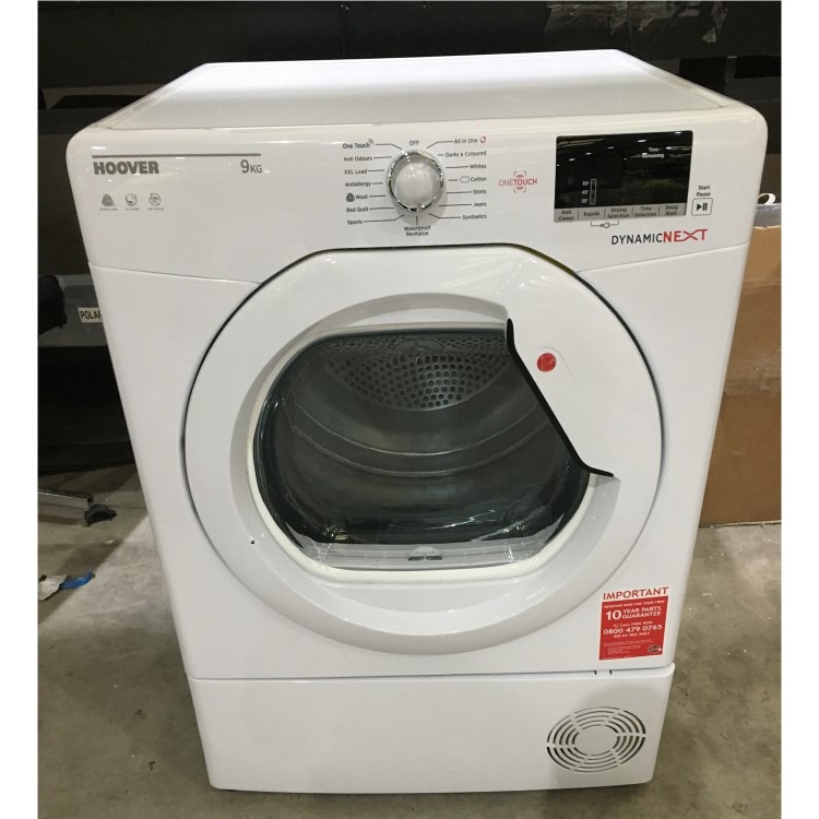 Refurbished Hoover Dynamic Next DX C9DG Smart Freestanding Condenser 9KG Tumble Dryer White