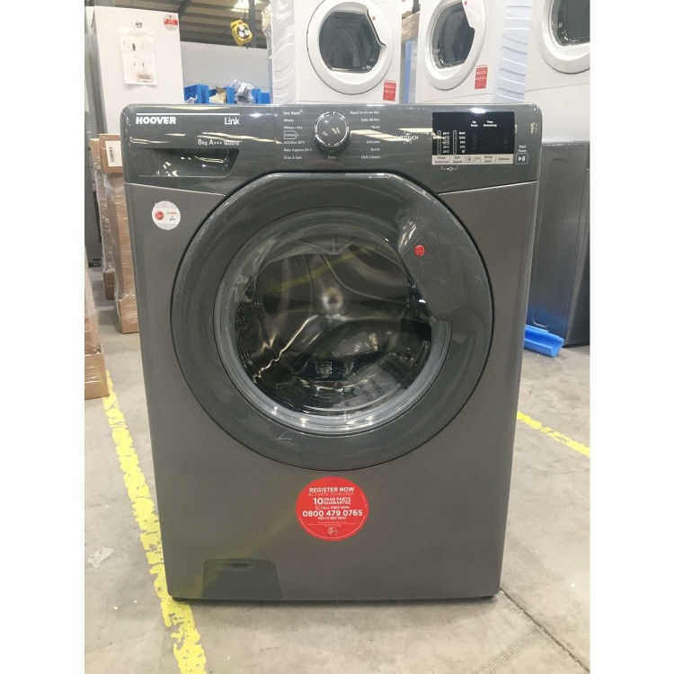 Refurbished Grade A3 - Hoover Link DHL 1682D3R-80 NFC 8 kg 1600 Spin Freestanding Washing Machine - Graphite