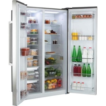 Refurbished Grade A2 - Hoover HSBSF 178XK American Fridge Freezer - Stainless Steel