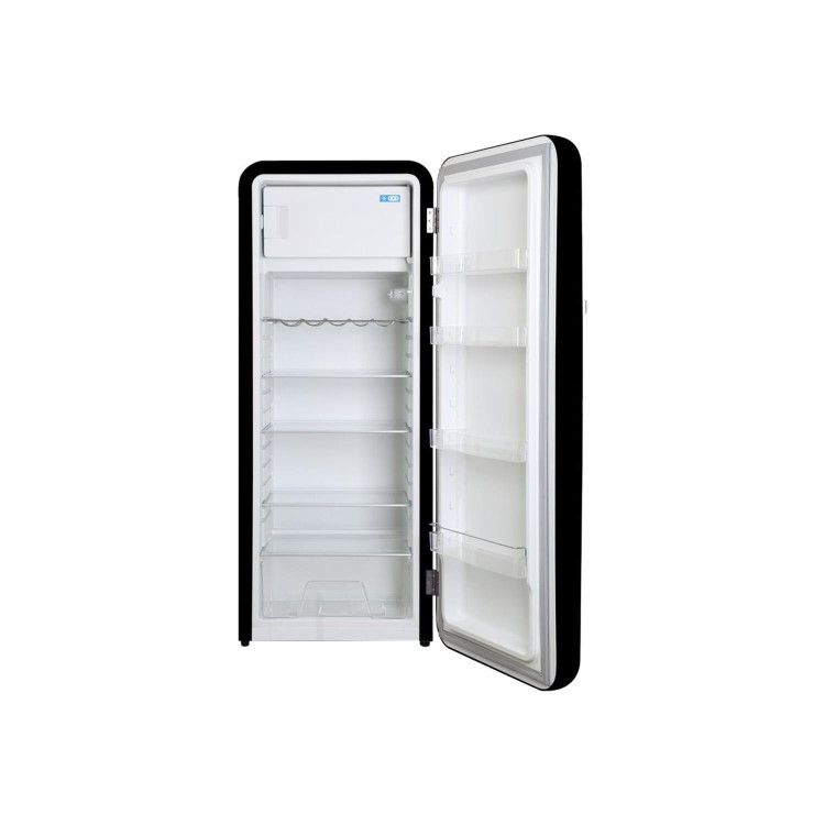Refurbished Bush Retro M61153RETROBLK Freestanding 281 Litre Tall Fridge Black