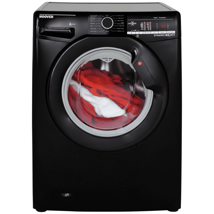 Refurbished Hoover DXOA 68LB3B Smart Freestanding 8KG 1600 Spin Washing Machine Black