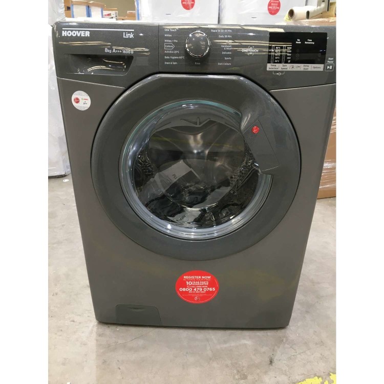 Refurbished Grade A3 - Hoover Link DHL 1682D3R NFC 8 kg 1600 Spin Washing Machine - Graphite