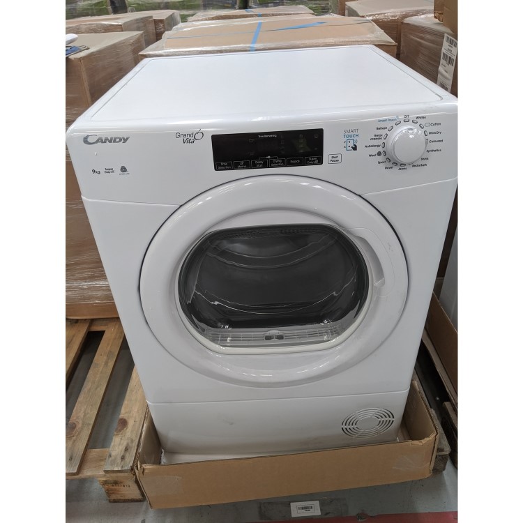 Refurbished Candy GSV C9TG Smart Freestanding Condenser 9KG Tumble Dryer White