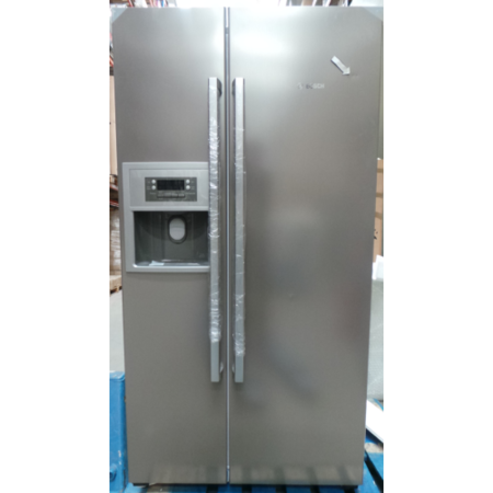 GRADE A3 - Heavy cosmetic damage - Bosch KAN58A45G Side-by-Side American Fridge Freezer With Ice And Water Dispenser Inox-look