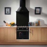 Rangemaster Universal Black 70cm Wide Splashback