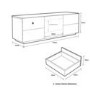 Ex Display - As new but box opened - UKCF London Gloss Black TV Cabinet - Up to 60 Inch