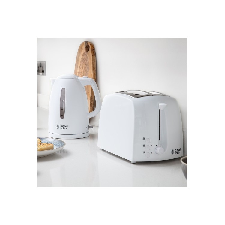 Russell Hobbs Textures Kettle - White - Ashley Quote