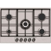 GRADE A2 - Light cosmetic damage - Baumatic BHG720SS Five Burner 70cm Wide Gas Hob - Stainless Steel