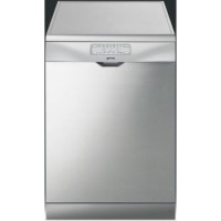 GRADE A3 - Heavy cosmetic damage - Smeg DC122SS-1 Full Size 12 Place Freestanding Dishwasher - Stainless Steel