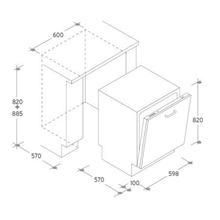 Fully Integrated Dishwasher 