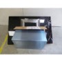 GRADE A2 - Light cosmetic damage - CDA EVG9BL Designer Angled 90cm Chimney Cooker Hood Stainless Steel And Black Glass