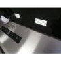 GRADE A2 - Light cosmetic damage - CDA EVG9BL Designer Angled 90cm Chimney Cooker Hood Stainless Steel And Black Glass