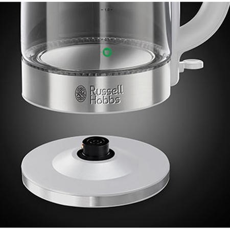Russell Hobbs 21601-10 Illuminating Glass Kettle in White