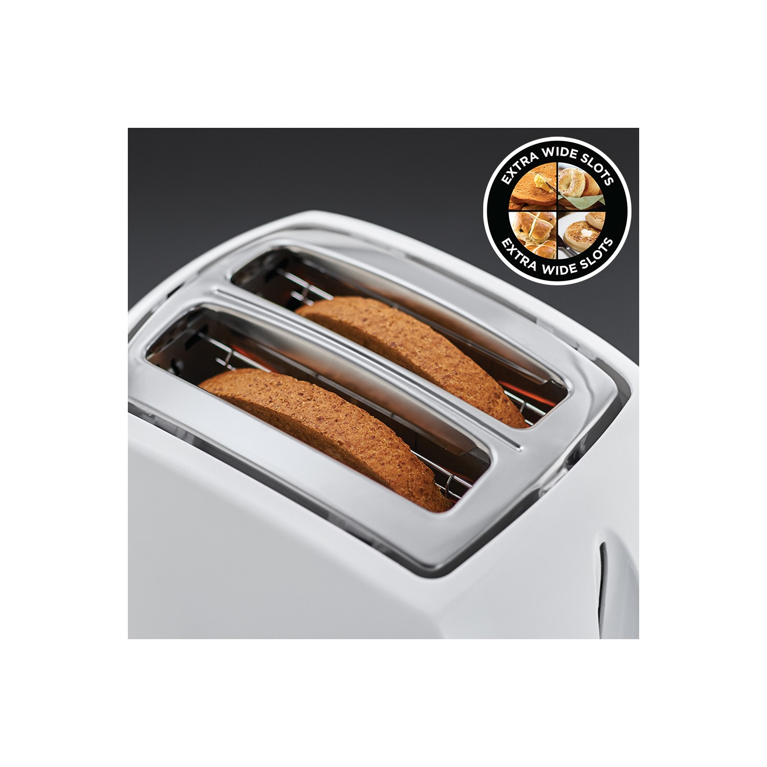 Russell Hobbs 21640 Textures 2 Slice Toaster White Appliances Direct