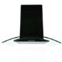 GRADE A1 - As new but box opened - ElectriQ eIQCHCGBB60 60cm Curved Black Glass Chimney Cooker Hood Satin Black