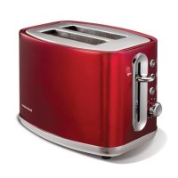 Morphy Richards 220004 Elipta Steel & Transluscent Red 2 Slice Toaster