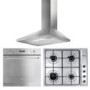 Apell By Smeg Multifunction Oven, Gas Hob And Chimney Hood In Stainless Steel