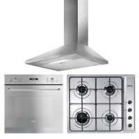 Apell By Smeg Multifunction Oven, Gas Hob And Chimney Hood In Stainless Steel