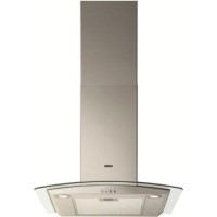 GRADE A2 - Light cosmetic damage - Zanussi ZHC6234X Curved Glass Canopy 60cm Chimney Cooker Hood Stainless Steel